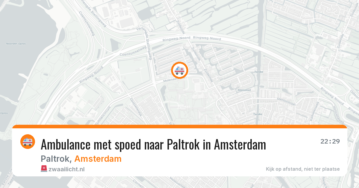 Ambulance met spoed naar Paltrok in Amsterdam — 14 mrt 2026