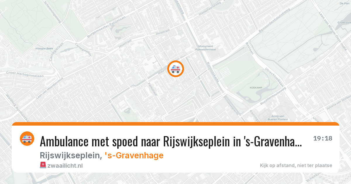 Ambulance met spoed naar Rijswijkseplein in 's-Gravenhage — 24 mrt 2026