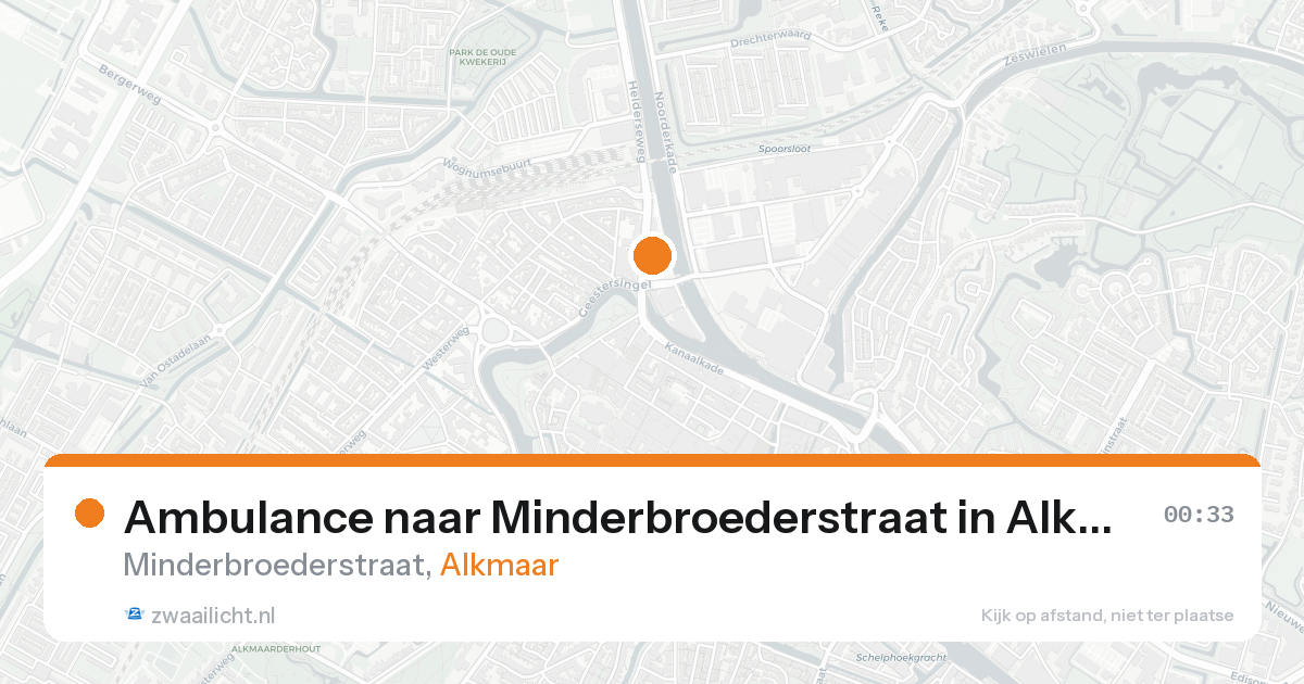 Ambulance naar Minderbroederstraat in Alkmaar — 21 aug 2026