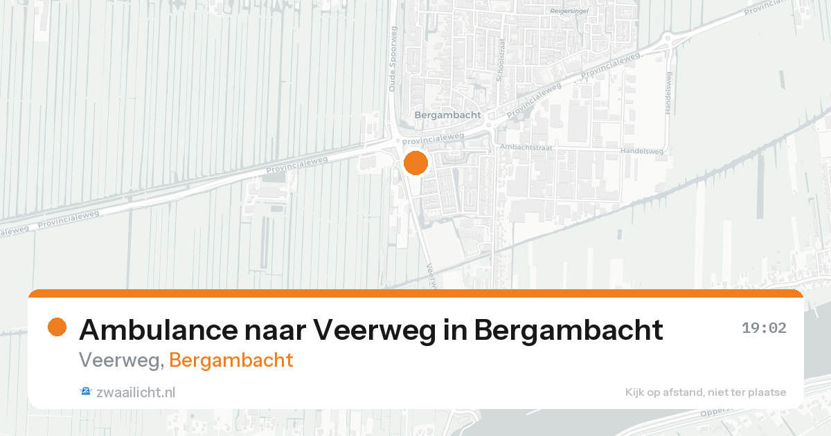 Ambulance naar Veerweg in Bergambacht — 18 mei 2026