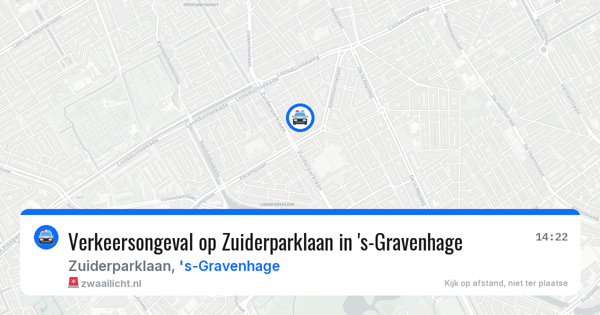 Verkeersongeval op Zuiderparklaan in 's-Gravenhage — 18 apr 2026