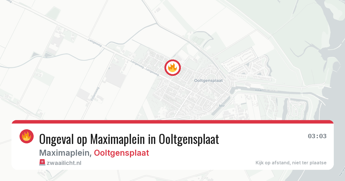 Ongeval op Maximaplein in Ooltgensplaat — 7 mei 2026