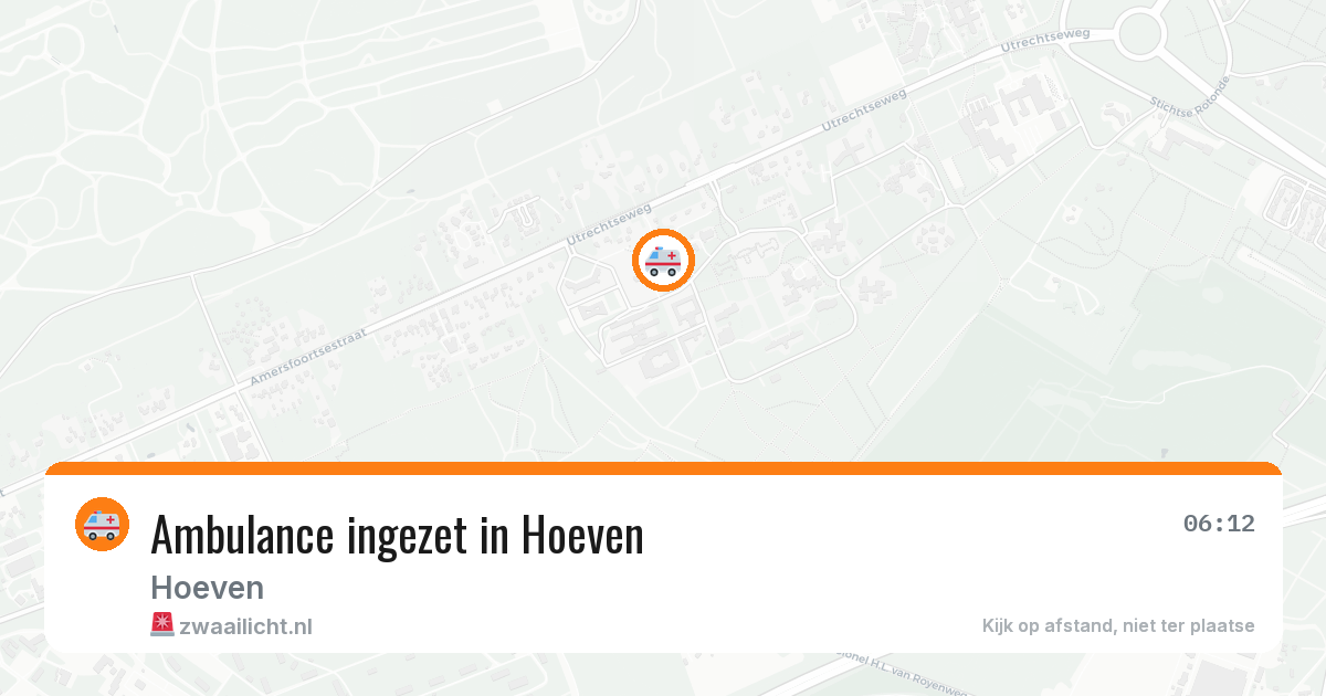 Ambulance ingezet in Hoeven — 9 apr 2026