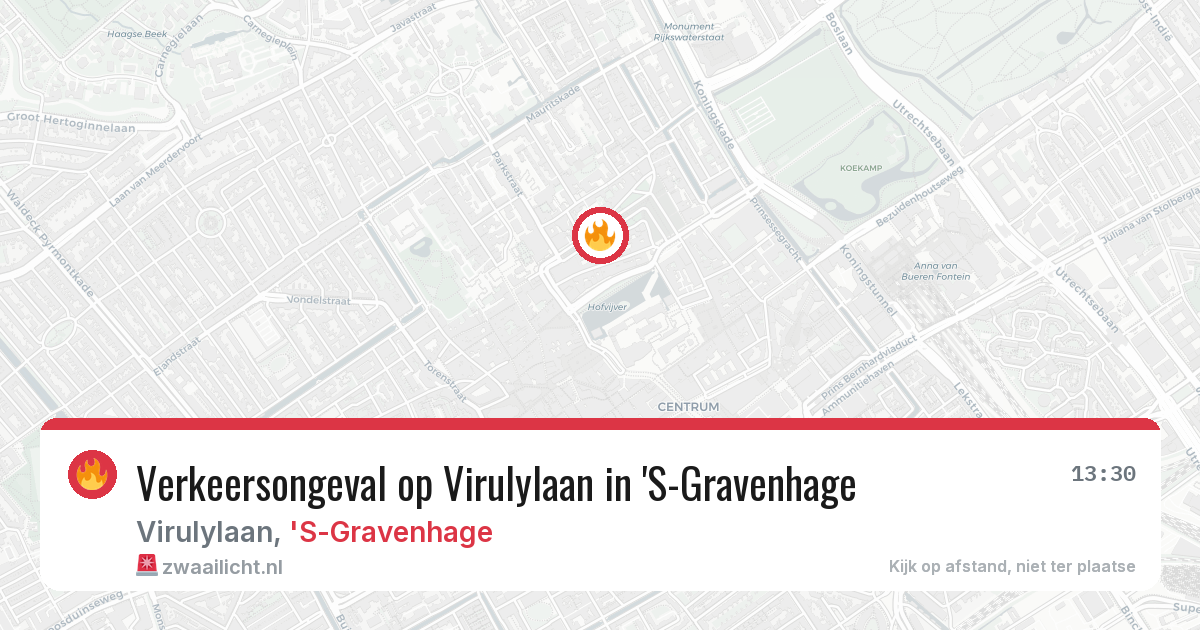 Verkeersongeval op Virulylaan in 'S-Gravenhage — 28 mei 2026