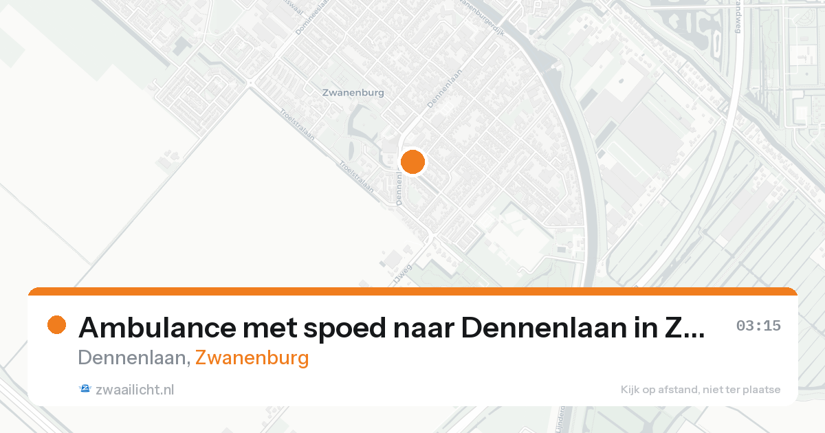 Ambulance met spoed naar Dennenlaan in Zwanenburg — 1 jun 2026