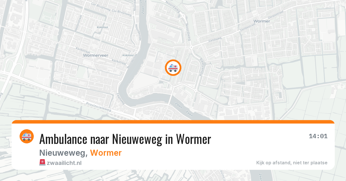 Ambulance naar Nieuweweg in Wormer — 30 jul 2026