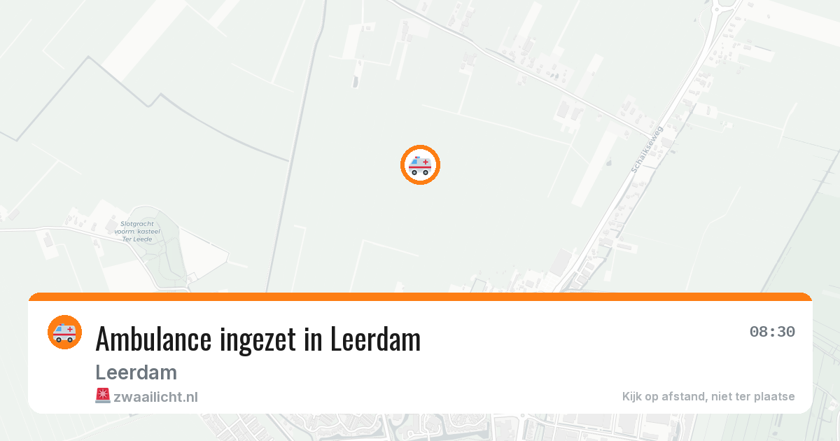 Ambulance ingezet in Leerdam — 14 aug 2026