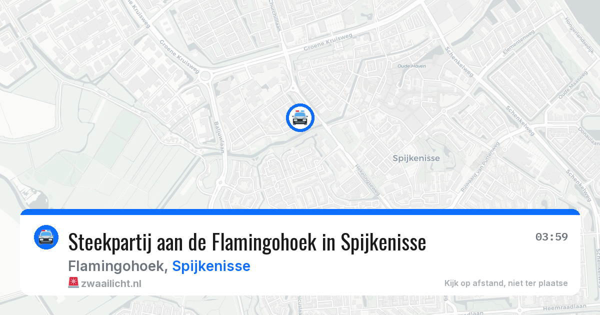 Steekpartij aan de Flamingohoek in Spijkenisse — 31 mei 2026
