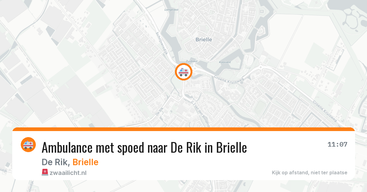 Ambulance met spoed naar De Rik in Brielle — 9 aug 2026