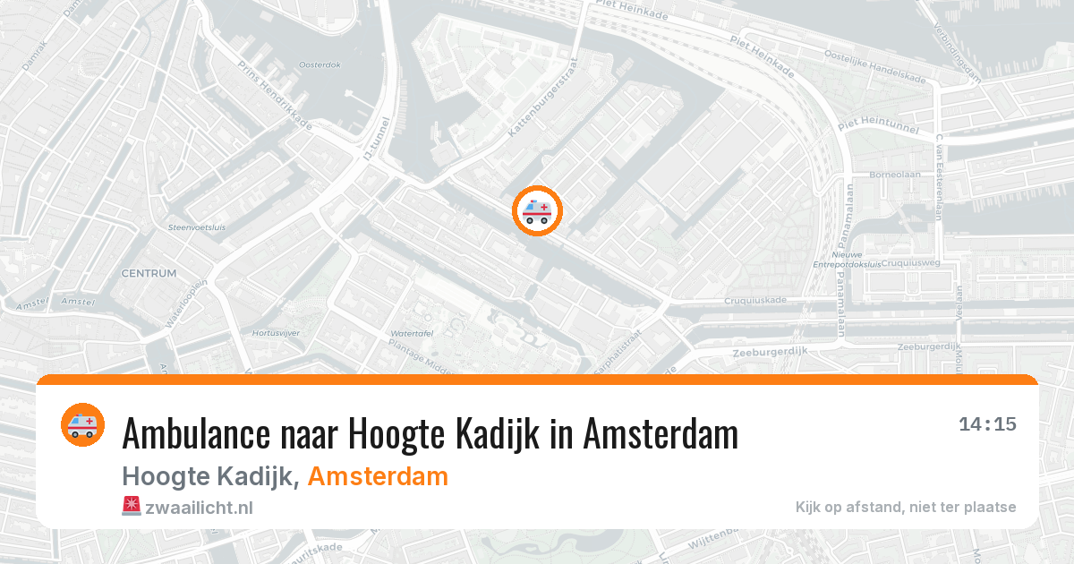 Ambulance naar Hoogte Kadijk in Amsterdam — 27 mei 2026