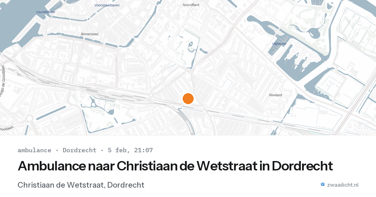 Ambulance naar Christiaan de Wetstraat in Dordrecht — 5 feb 2026