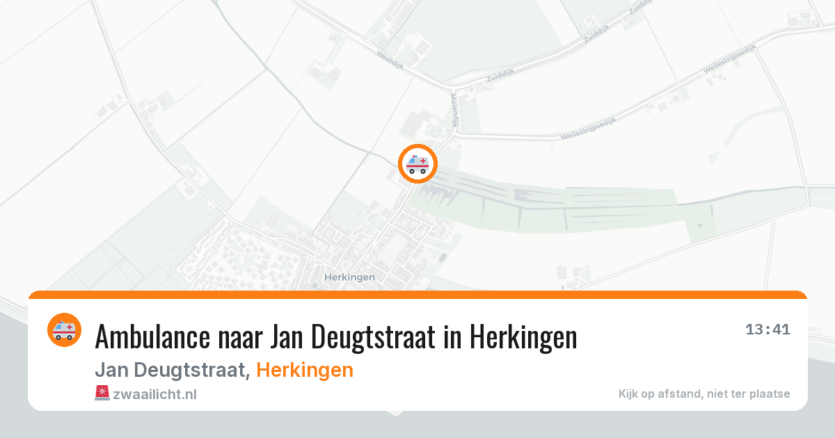 Ambulance naar Jan Deugtstraat in Herkingen — 6 jul 2026