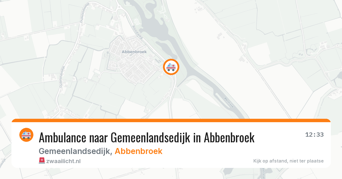 Ambulance naar Gemeenlandsedijk in Abbenbroek — 6 jun 2026