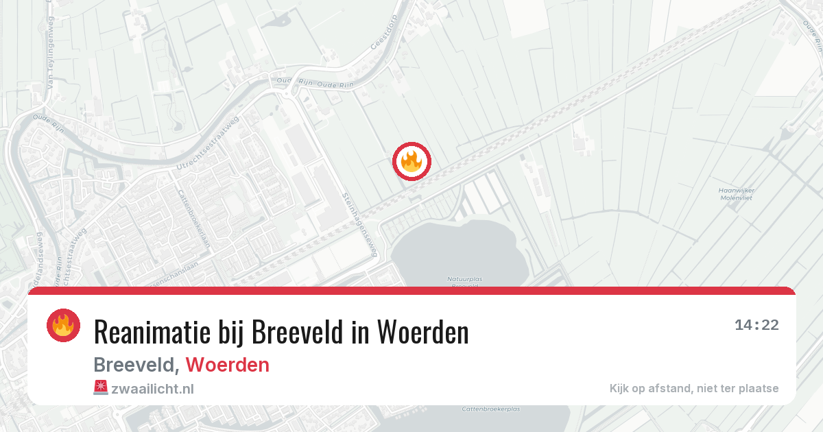 Reanimatie bij Breeveld in Woerden — 10 jun 2026