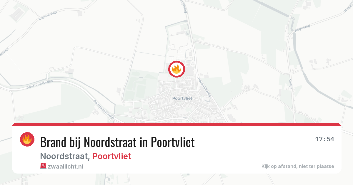 Brand bij Noordstraat in Poortvliet — 28 jan 2026