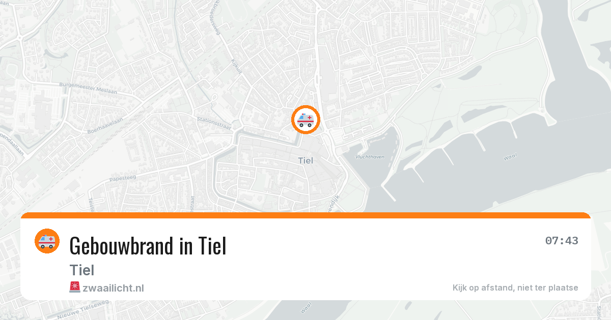 Gebouwbrand in Tiel — 5 aug 2026