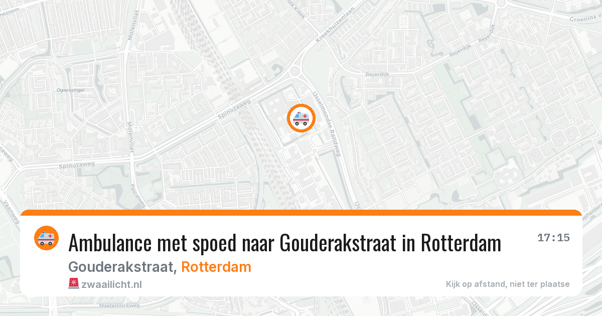 Ambulance met spoed naar Gouderakstraat in Rotterdam — 20 apr 2026