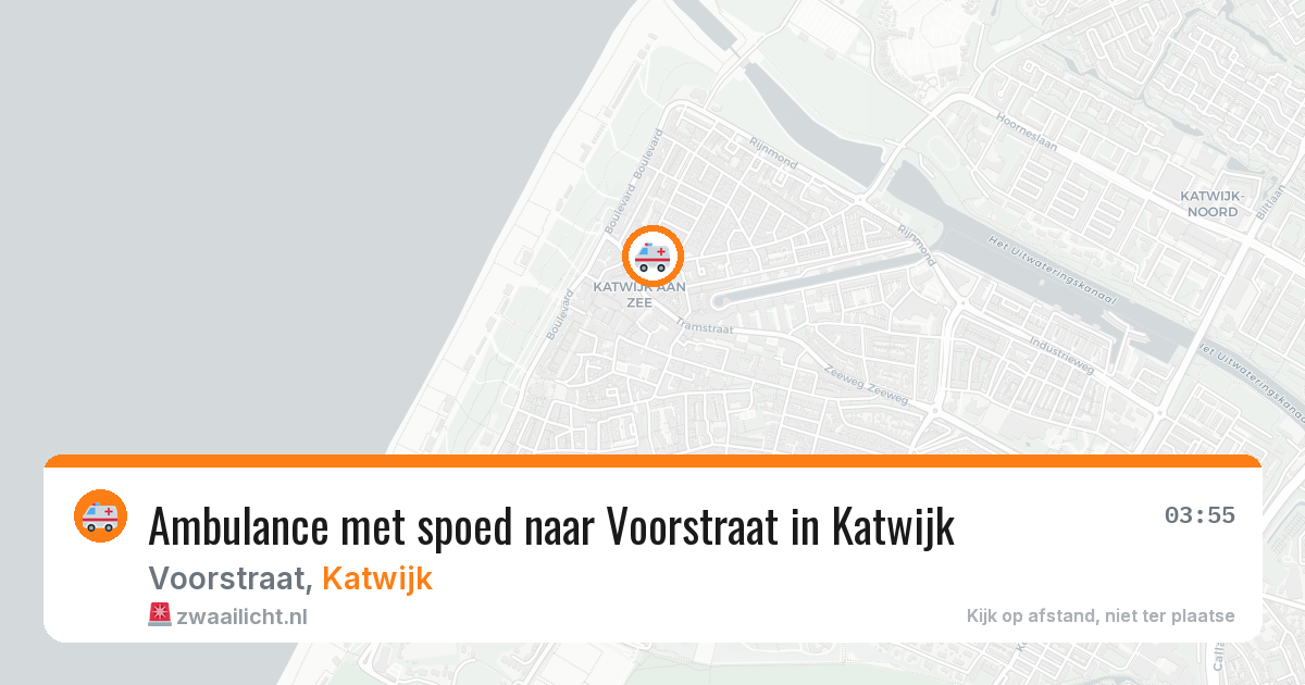 Ambulance met spoed naar Voorstraat in Katwijk — 28 jun 2026