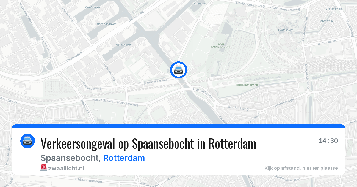 Verkeersongeval op Spaansebocht in Rotterdam — 15 jun 2026