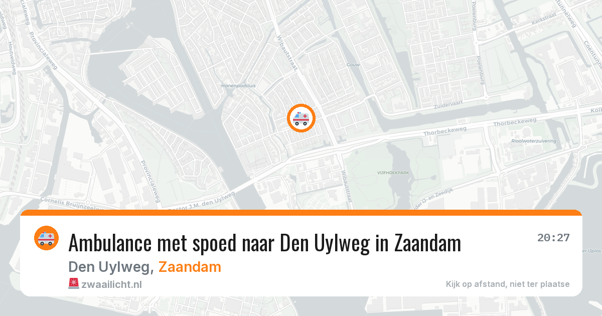 Ambulance met spoed naar Den Uylweg in Zaandam — 22 feb 2026