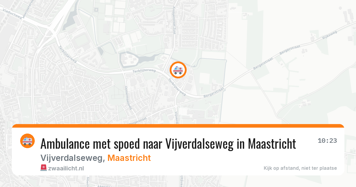 Ambulance met spoed naar Vijverdalseweg in Maastricht — 3 jun 2026