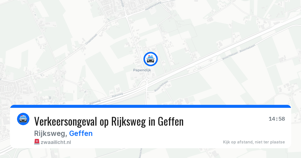 Verkeersongeval op Rijksweg in Geffen — 30 apr 2026