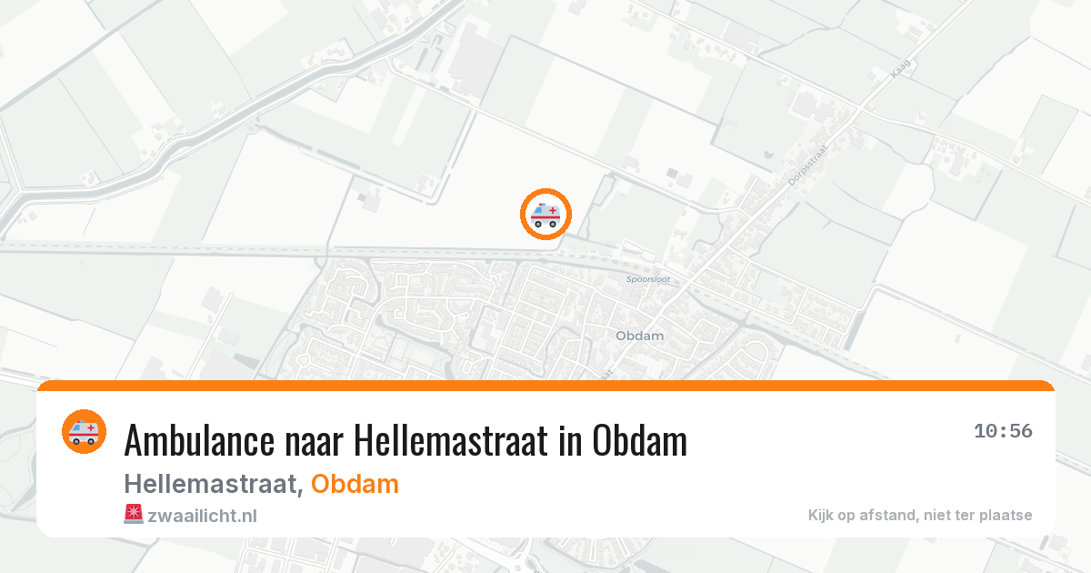 Ambulance naar Hellemastraat in Obdam — 29 mei 2026