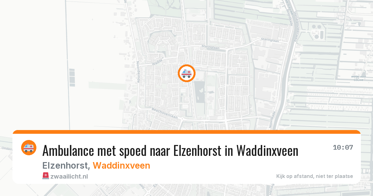 Ambulance met spoed naar Elzenhorst in Waddinxveen — 26 mei 2026