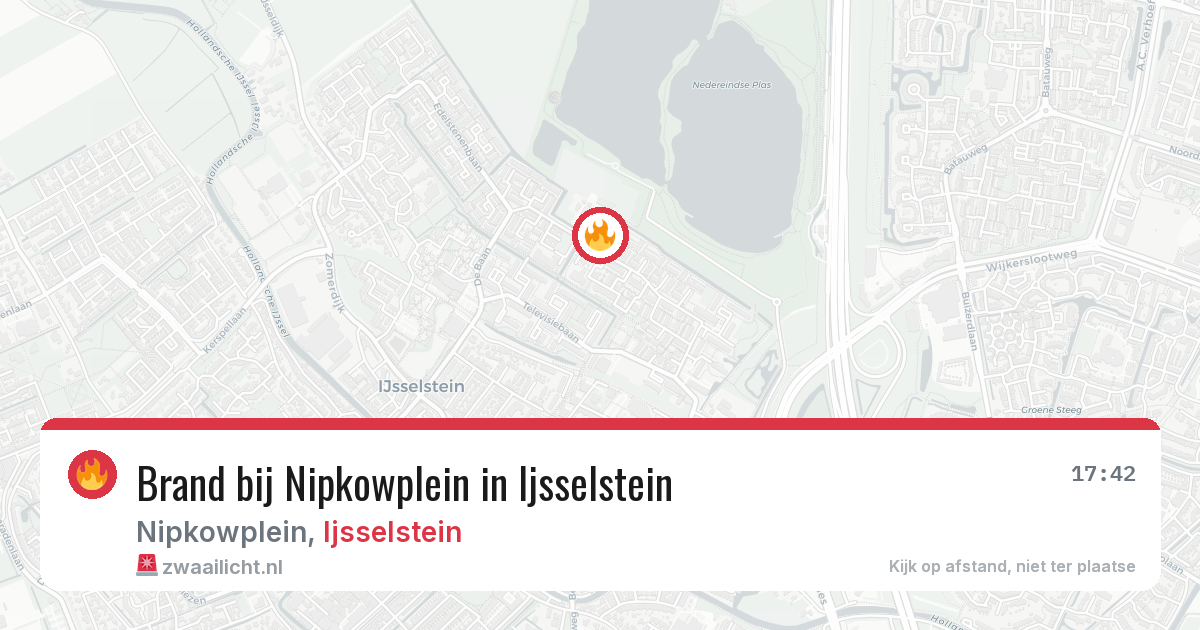 Brand bij Nipkowplein in Ijsselstein — 11 jul 2026