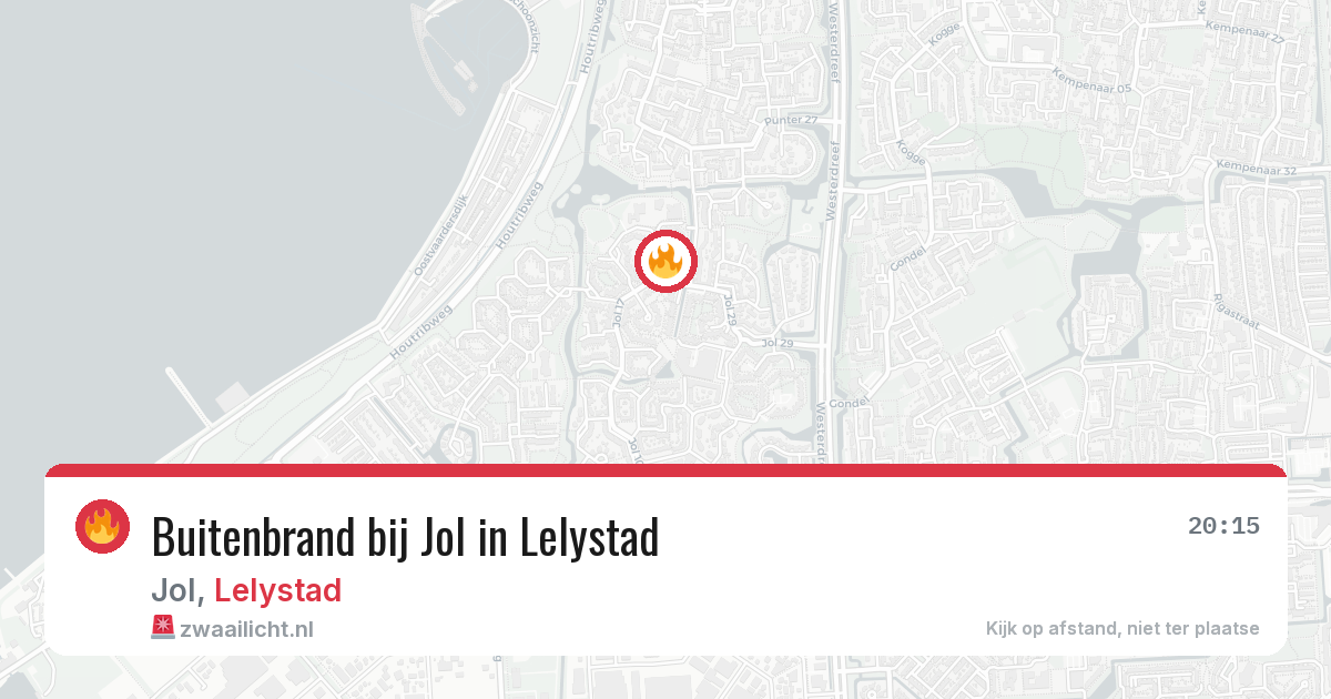 Buitenbrand bij Jol in Lelystad — 26 mei 2026