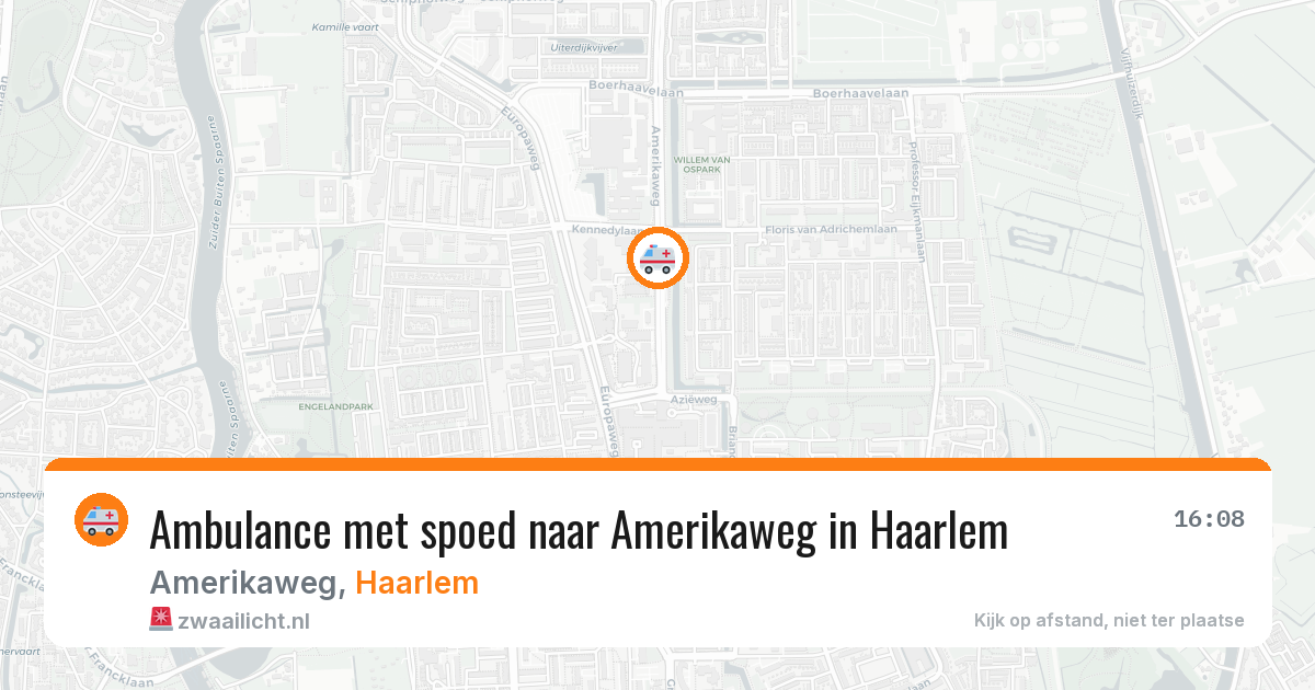 Ambulance met spoed naar Amerikaweg in Haarlem — 1 apr 2026