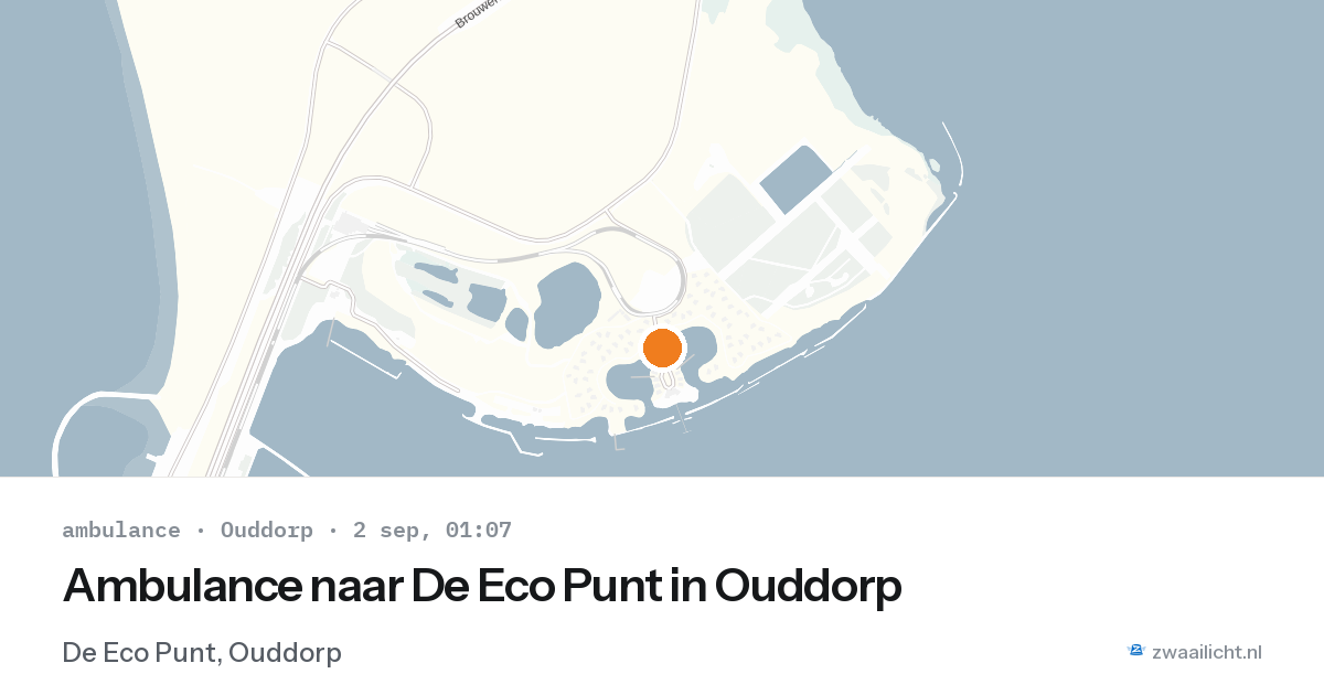 Ambulance naar De Eco Punt in Ouddorp — 1 sep 2026
