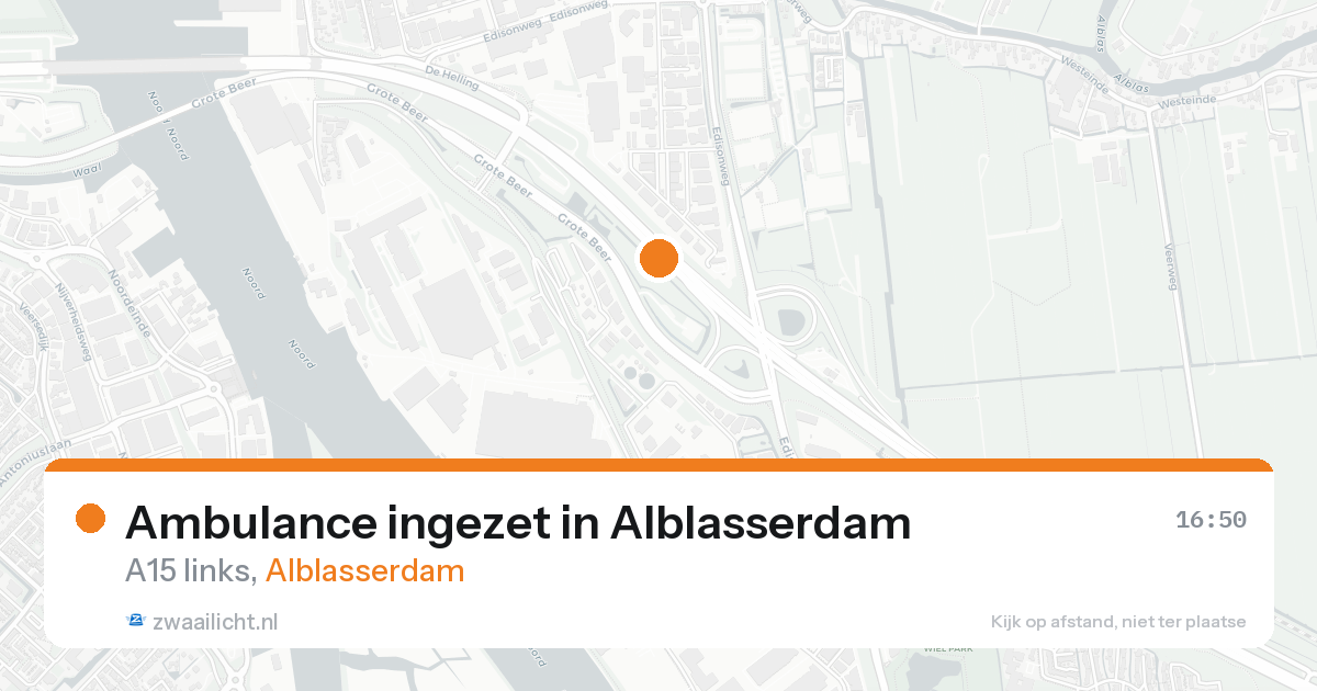 Ambulance ingezet in Alblasserdam — 24 aug 2026