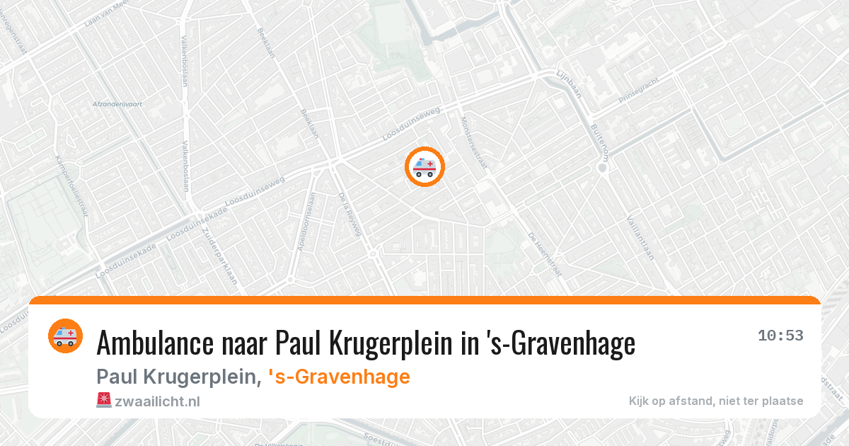 Ambulance naar Paul Krugerplein in 's-Gravenhage — 24 jun 2026