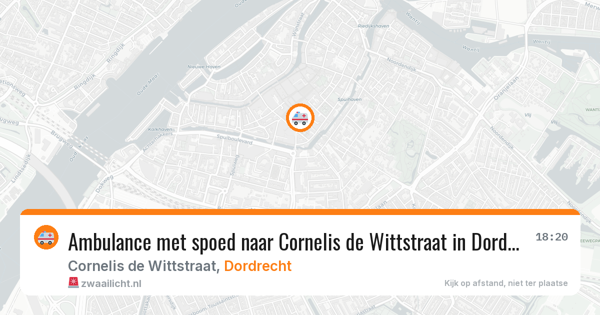 Ambulance met spoed naar Cornelis de Wittstraat in Dordrecht — 5 jul 2026