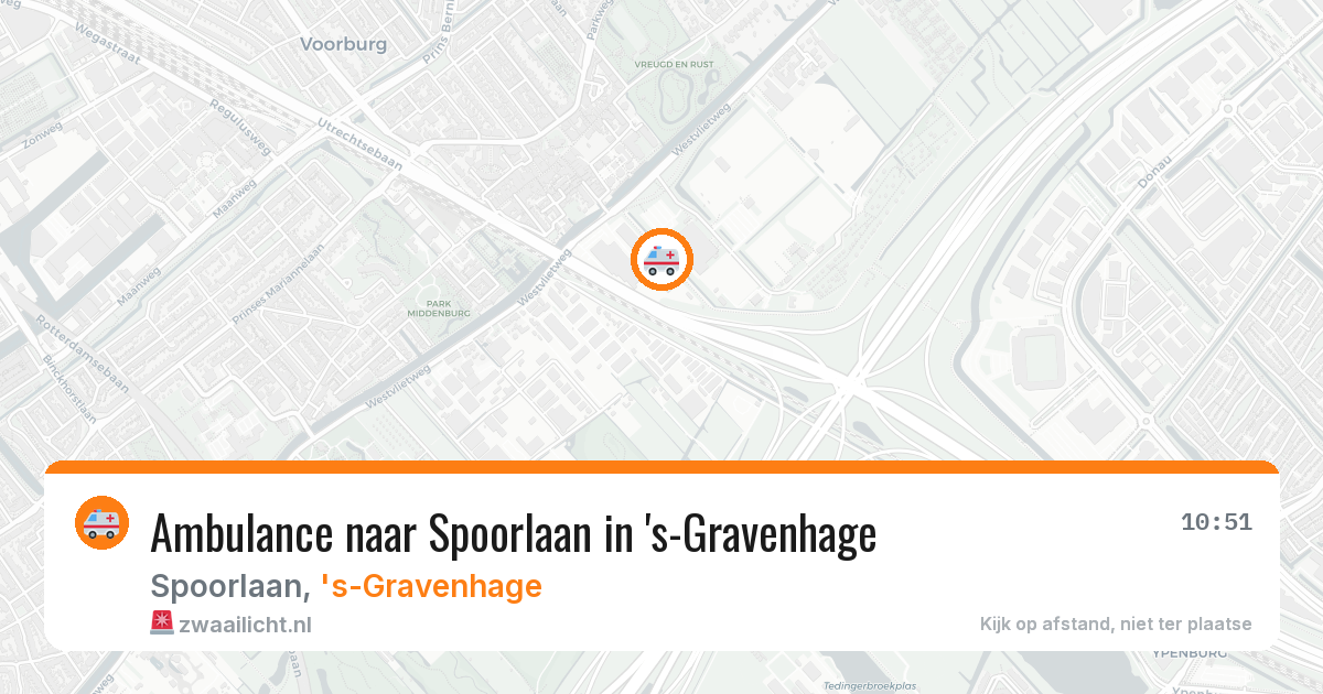 Ambulance naar Spoorlaan in 's-Gravenhage — 15 jul 2026