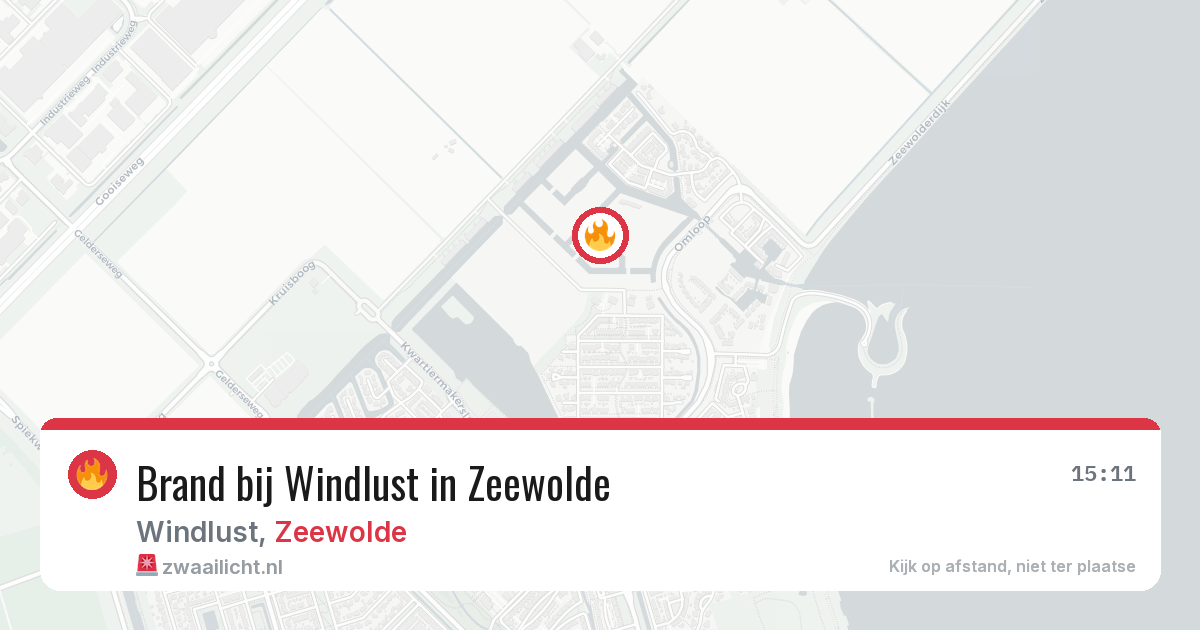 Brand bij Windlust in Zeewolde — 22 mei 2026