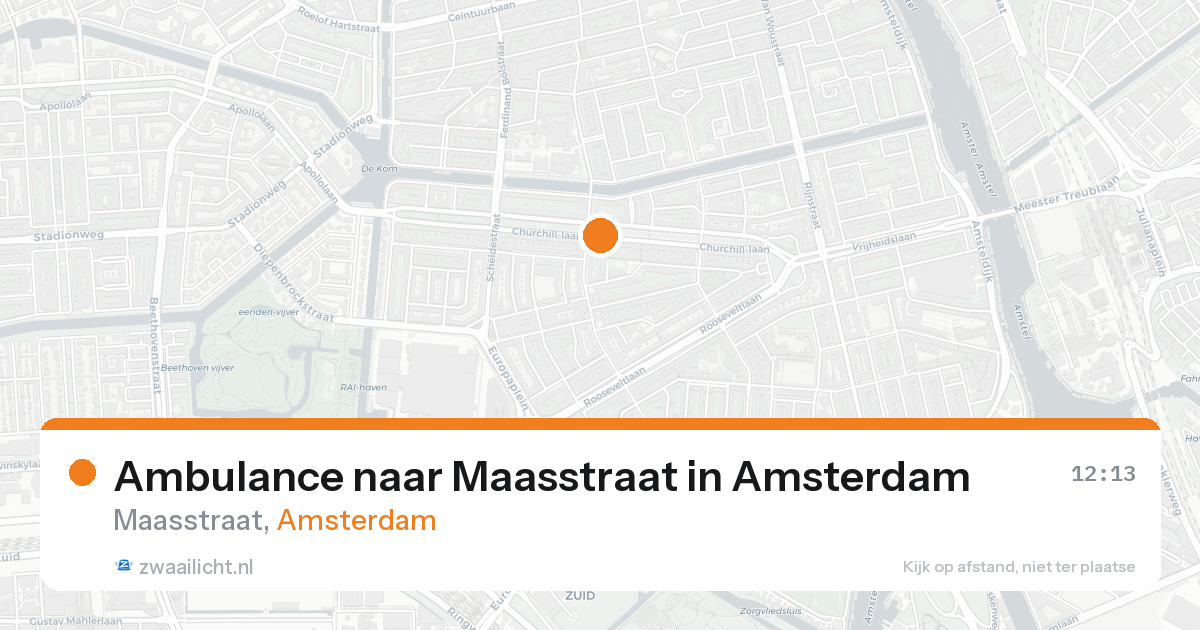 Ambulance naar Maasstraat in Amsterdam — 22 aug 2026