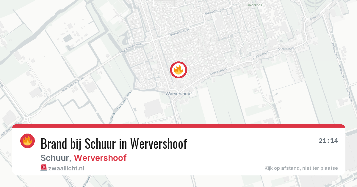 Brand bij Schuur in Wervershoof — 17 jun 2026