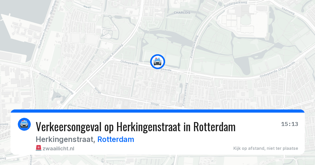 Verkeersongeval op Herkingenstraat in Rotterdam — 23 jul 2026