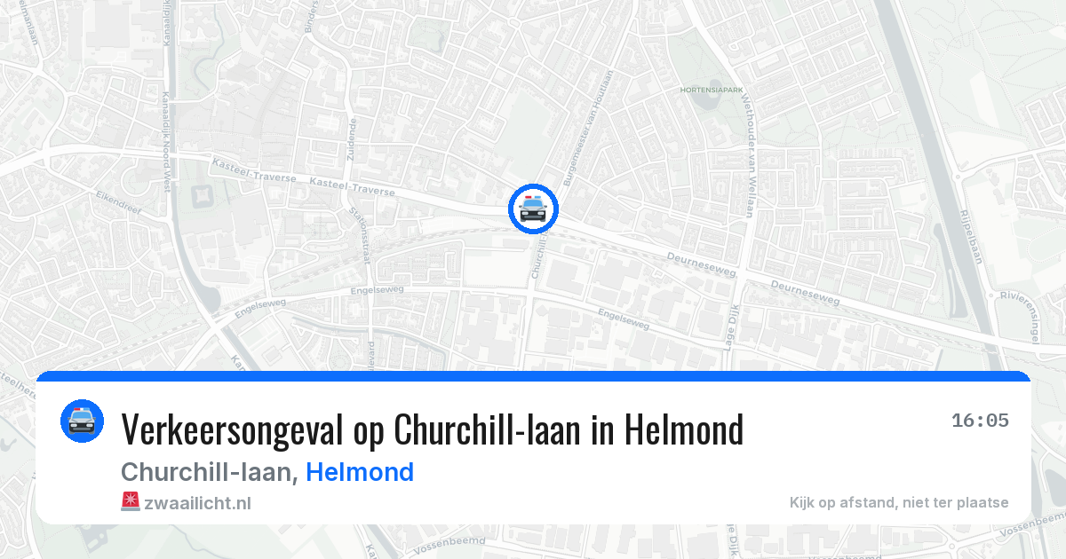 Verkeersongeval op Churchill-laan in Helmond — 28 jul 2026