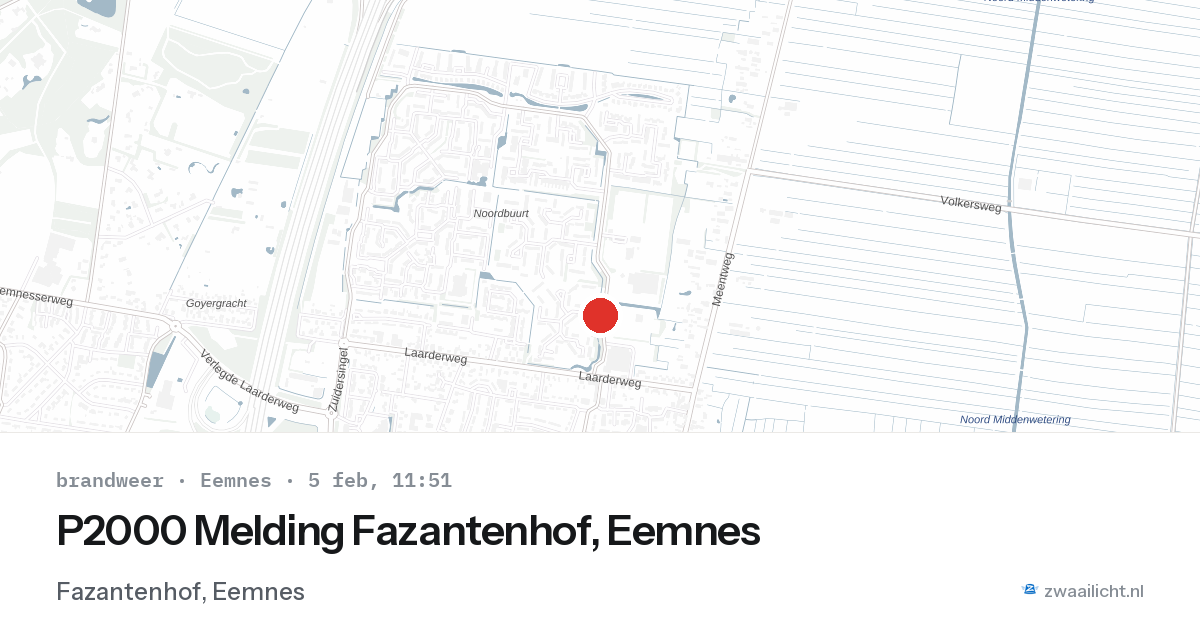 P2000 Melding Fazantenhof, Eemnes — 5 feb 2026