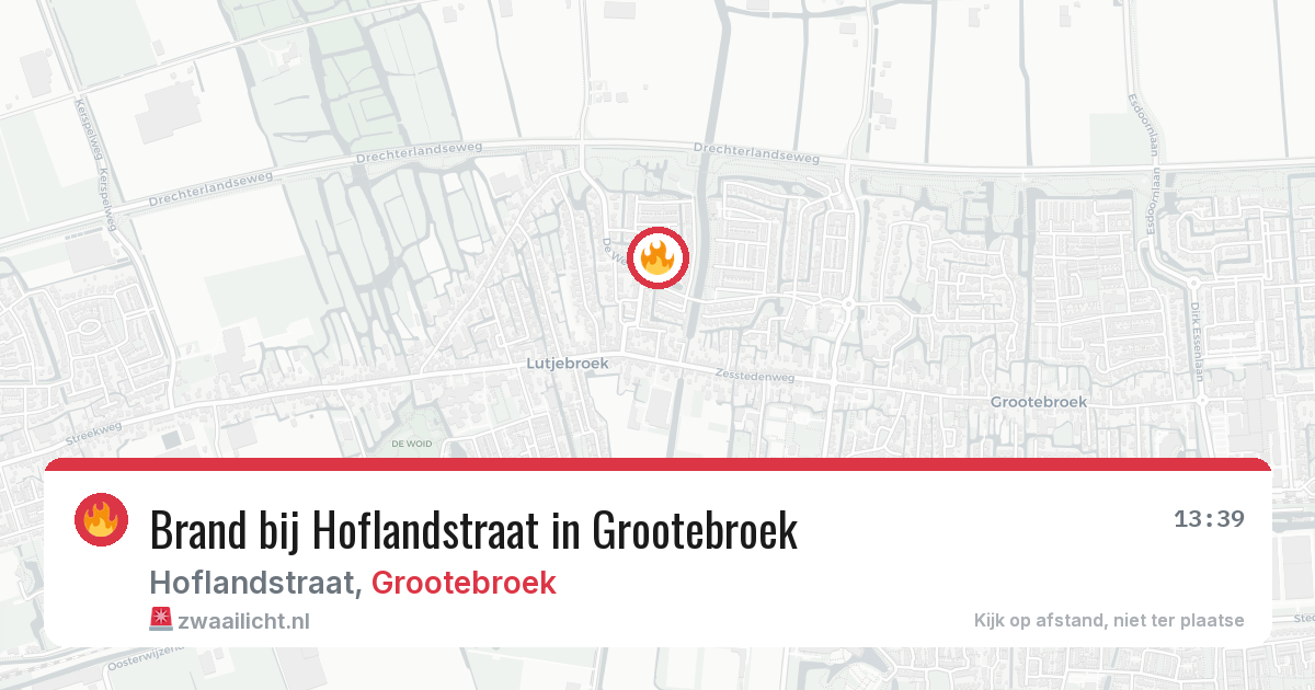 Brand bij Hoflandstraat in Grootebroek — 19 jun 2026