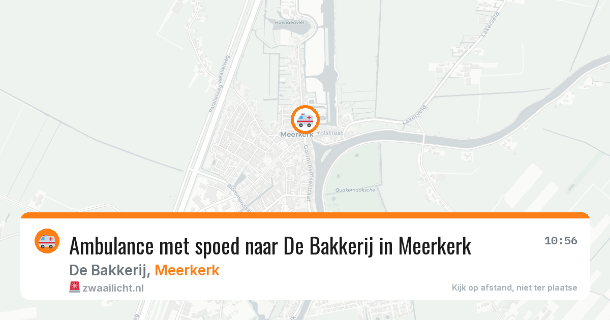 Ambulance met spoed naar De Bakkerij in Meerkerk — 27 jan 2026