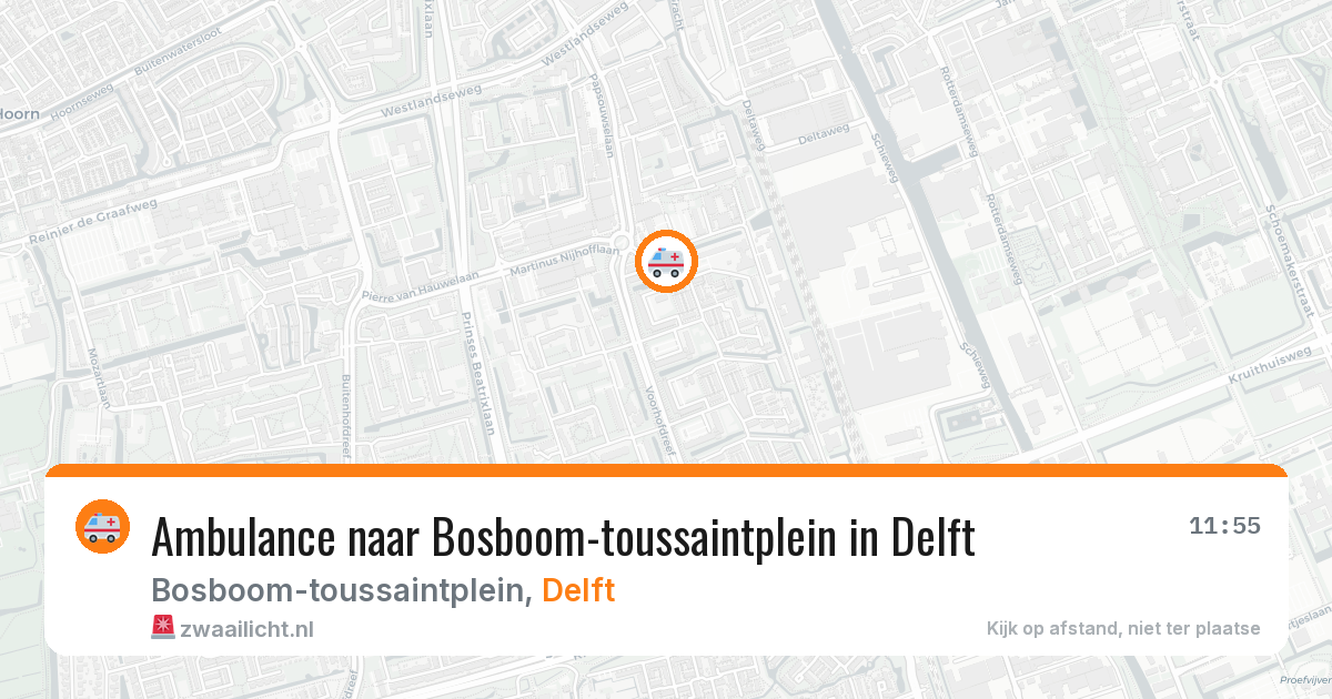 Ambulance naar Bosboom-toussaintplein in Delft — 13 mei 2026