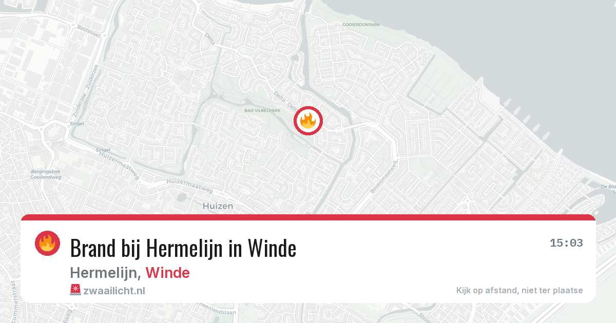 Brand bij Hermelijn in Winde — 1 mei 2026