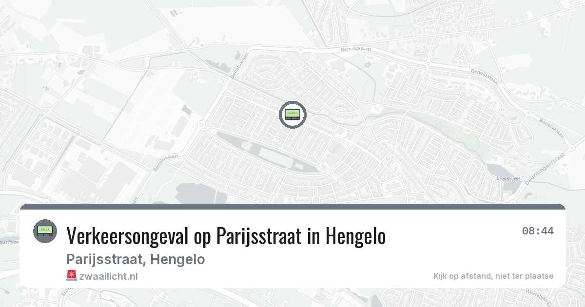 Verkeersongeval op Parijsstraat in Hengelo — 24 mrt 2026