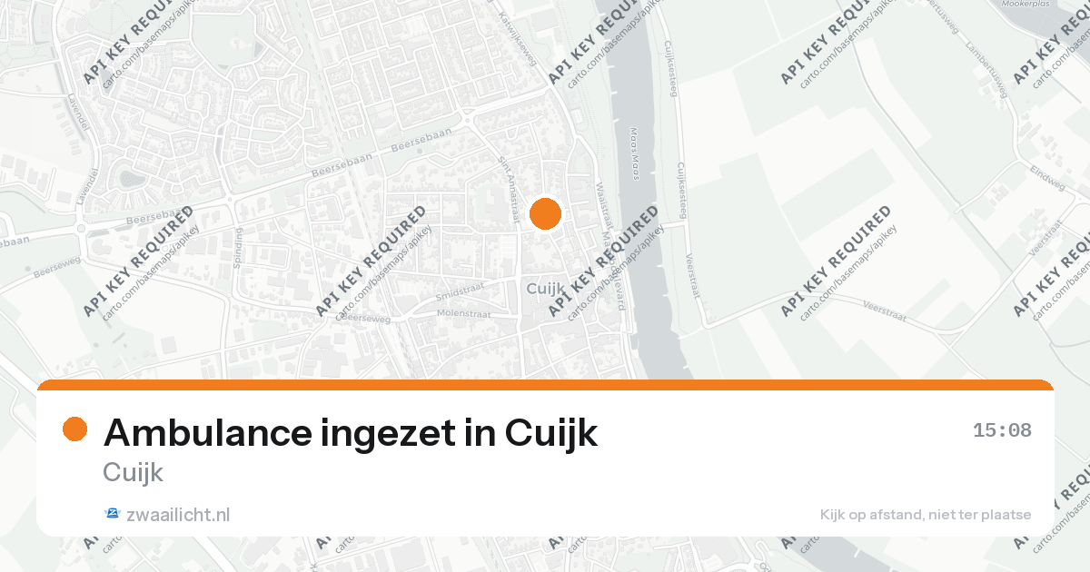 Ambulance ingezet in Cuijk — 20 mrt 2026