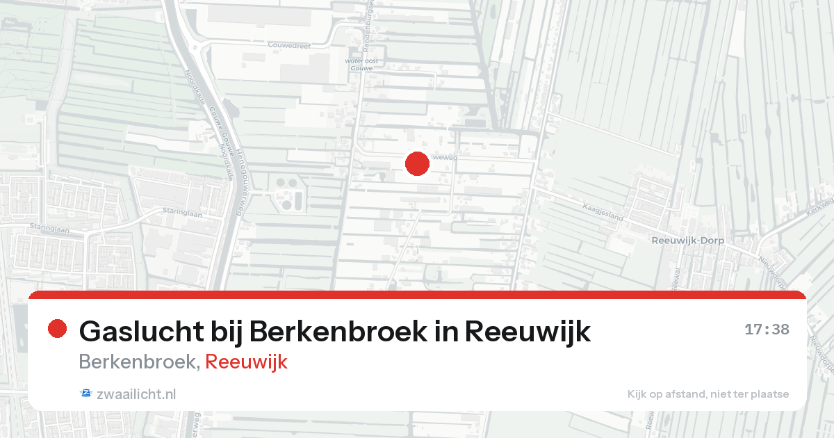 Gaslucht bij Berkenbroek in Reeuwijk — 12 aug 2026