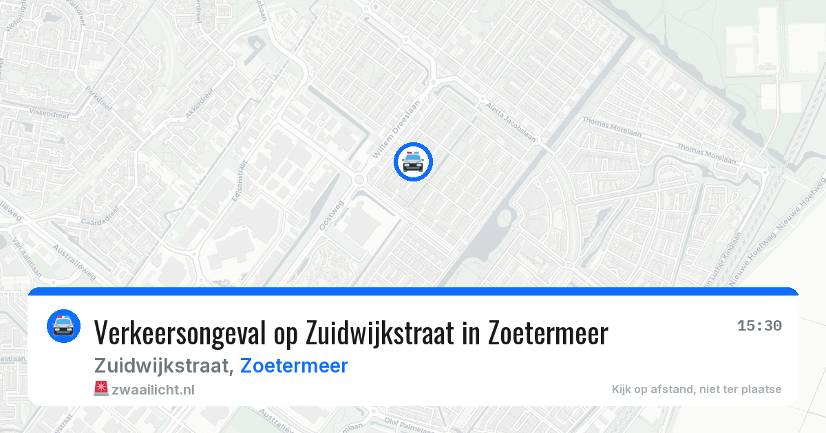 Verkeersongeval op Zuidwijkstraat in Zoetermeer — 5 jun 2026